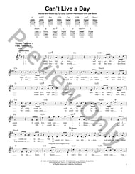 Can't Live a Day Guitar and Fretted sheet music cover